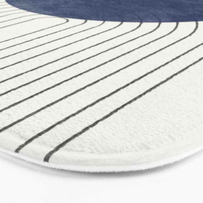 Mid Century Modern Blue Perfect Balance Bath Mat Gallery Image 3