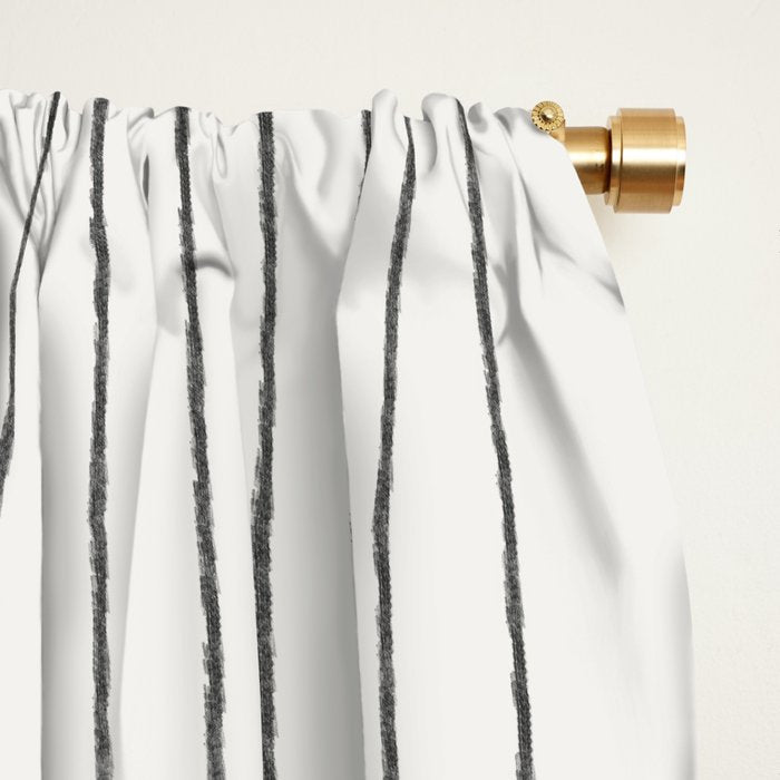 Mid Century Modern Blue Perfect Balance Window Curtain Gallery Image 2