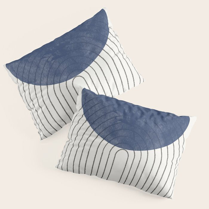 Mid Century Modern Blue Perfect Balance Pillow Sham Gallery Image 3