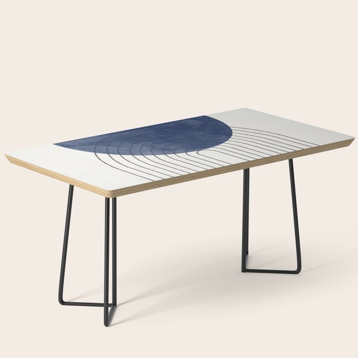 Mid Century Modern Blue Perfect Balance Coffee Table Gallery Image 1