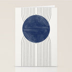 Mid Century Modern Blue Perfect Balance Stationery Card Gallery Image 2