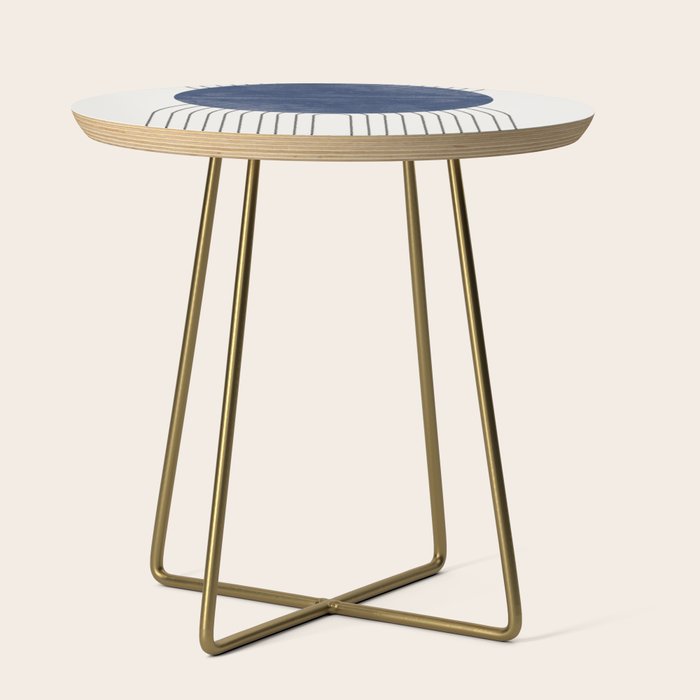 Mid Century Modern Blue Perfect Balance Side Table Gallery Image 1