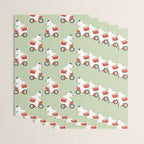 Polar bear postal express Wrapping Paper Gallery Image 3