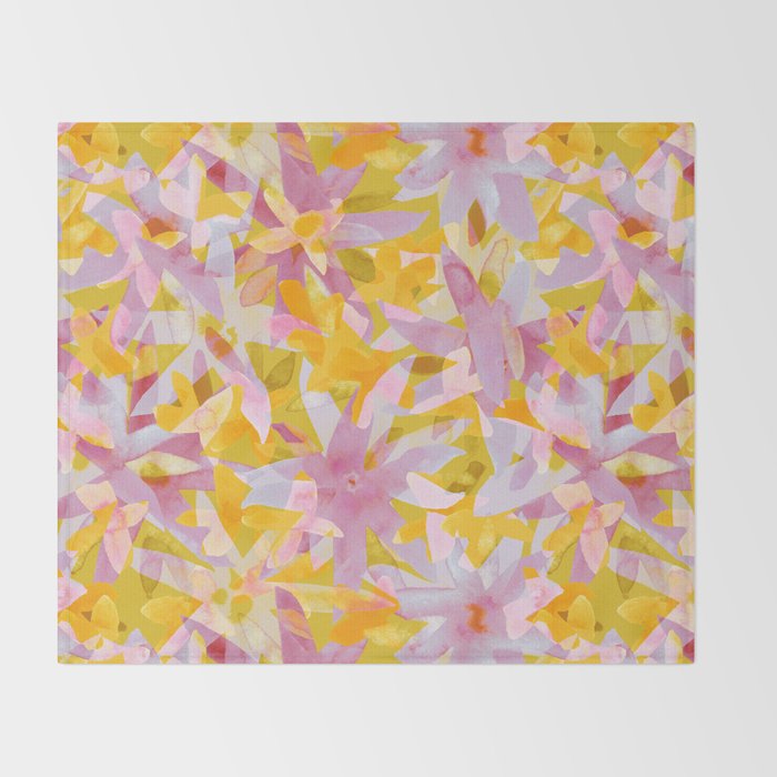 Watercolor Blooms #2 Throw Blanket Gallery Image 2