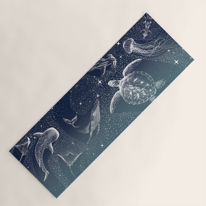 Cosmic Ocean  COLOR GRAD -  turquoise Yoga Mat Gallery Image 1