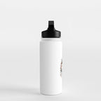 Camping mode, Brown and black retro typography Water Bottle Gallery Image 3