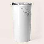 Dog and Owner Fist Bump Line Drawing Travel Mug Gallery Image 3