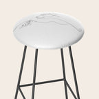 Dog and Owner Fist Bump Line Drawing Stool Gallery Image 2