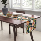 Tropical flowers autumn field D Table Runner Gallery Image 2
