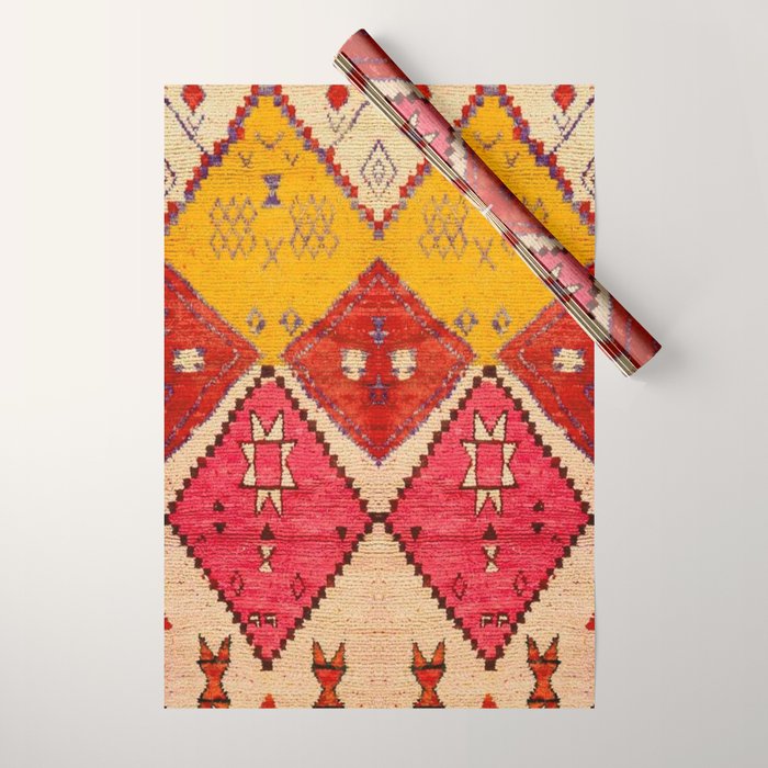 Heritage Moroccan Berber Carpet Design Wrapping Paper Gallery Image 1