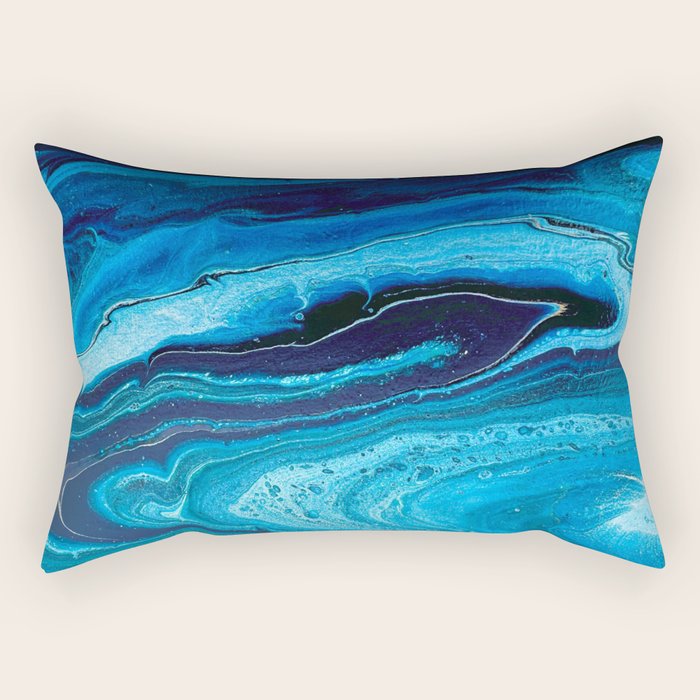 Azure Slices Rectangular Pillow Gallery Image 1