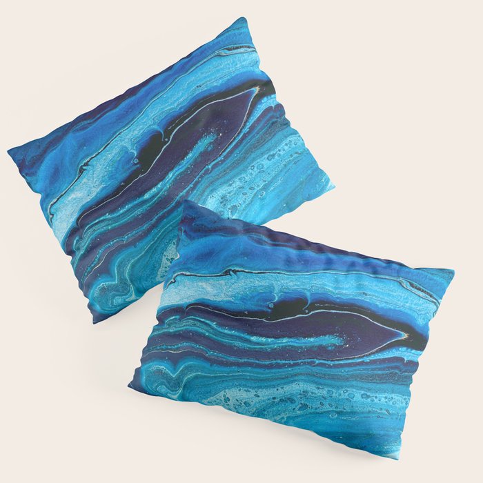 Azure Slices Pillow Sham Gallery Image 1