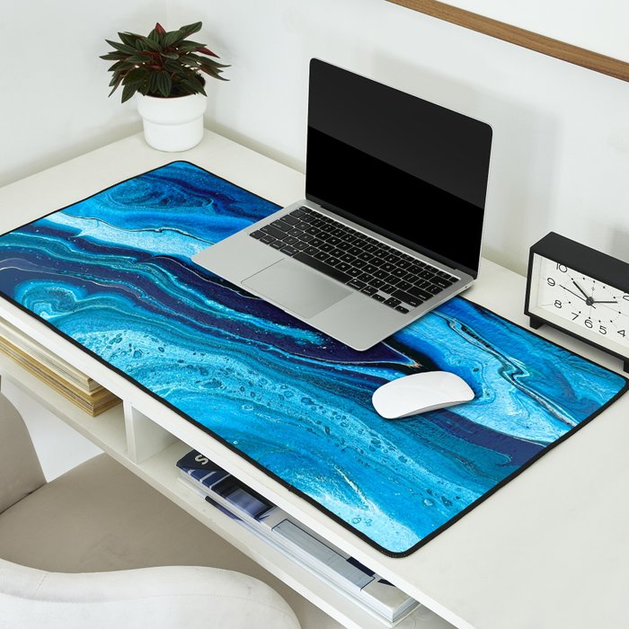 Azure Slices Desk Mat Gallery Image 2