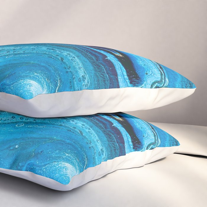 Azure Slices Pillow Sham Gallery Image 3