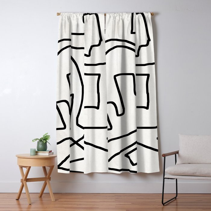 Abstract line art Window Curtain Gallery Image 1