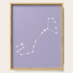 Scorpio Zodiac Star Constellation Line Art Pastel Lavender Serving Tray Gallery Image 1