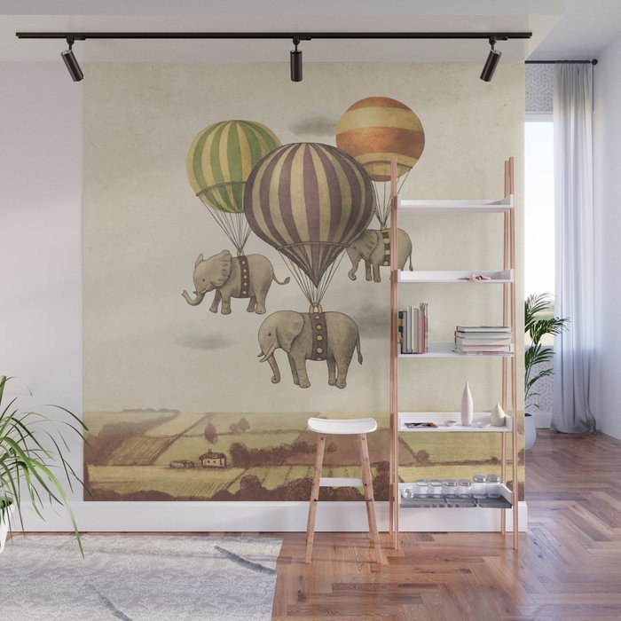 Flight of The Elephants Wall Mural Gallery Image 1