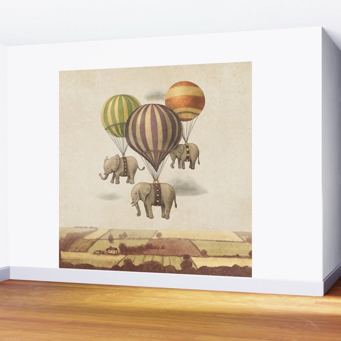 Flight of The Elephants Wall Mural Gallery Image 2