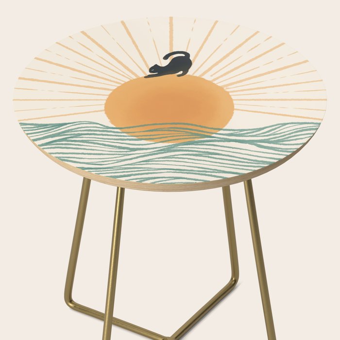 Good Morning Meow 7 Sunny Day Ocean  Side Table Gallery Image 2