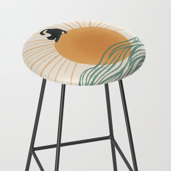 Good Morning Meow 7 Sunny Day Ocean  Stool Gallery Image 2