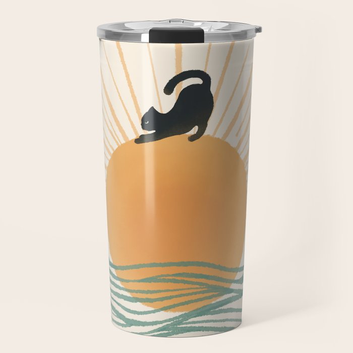 Good Morning Meow 7 Sunny Day Ocean  Travel Mug Gallery Image 1