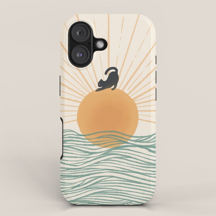 Good Morning Meow 7 Sunny Day Ocean  iPhone Case Gallery Image 1