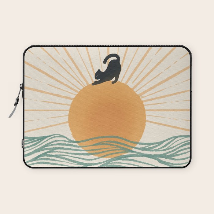 Good Morning Meow 7 Sunny Day Ocean  Laptop Sleeve Gallery Image 1