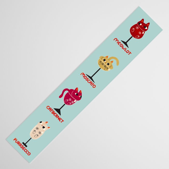 Feline Wine - Cats in Wine Glasses Table Runner Gallery Image 3