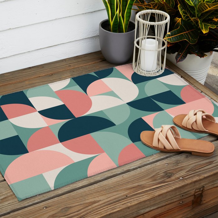 Mid Century Geometric 23A Outdoor Rug Gallery Image 2