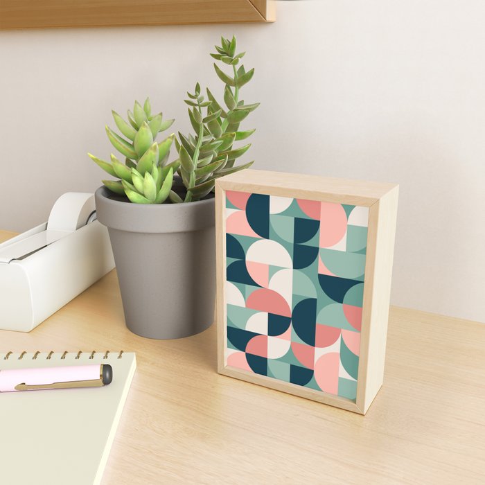 Mid Century Geometric 23A Mini Art Print Gallery Image 2
