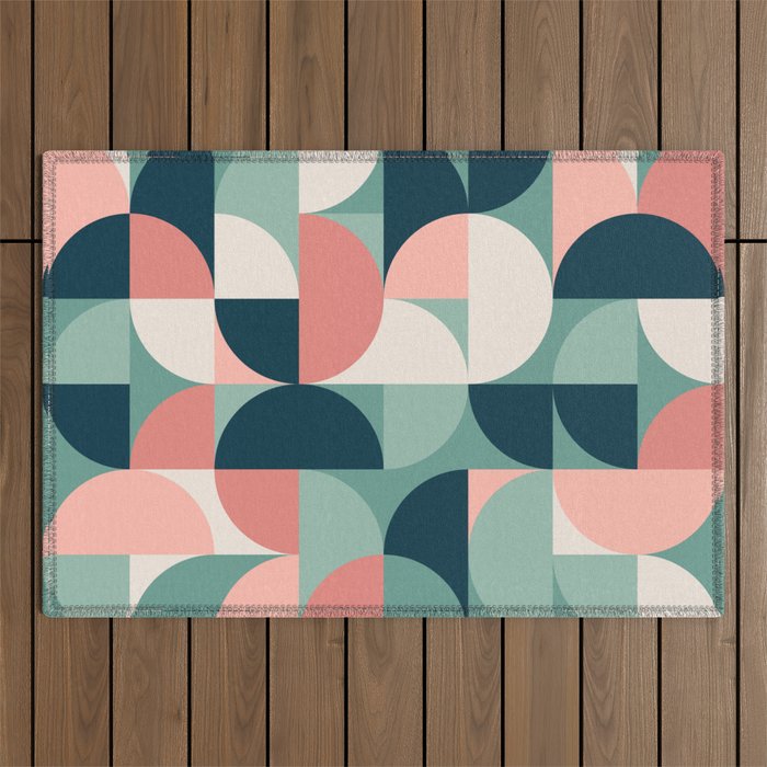 Mid Century Geometric 23A Outdoor Rug Gallery Image 1