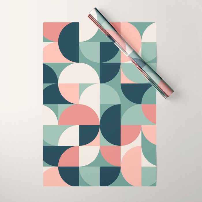 Mid Century Geometric 23A Wrapping Paper Gallery Image 1