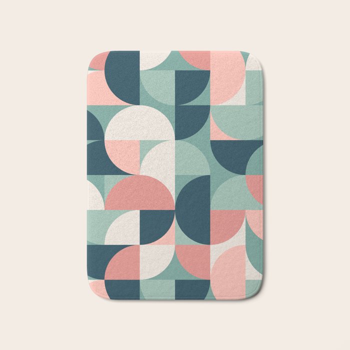 Mid Century Geometric 23A Bath Mat Gallery Image 1
