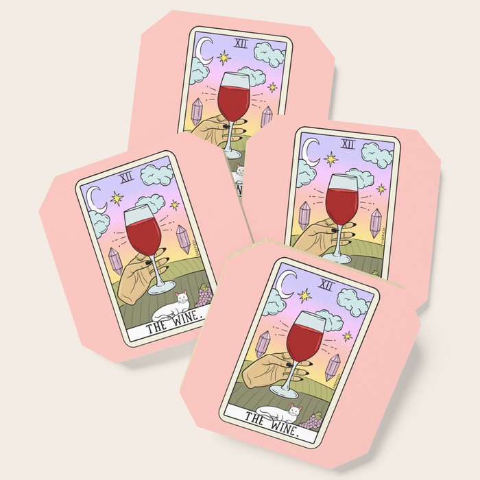 WINE READING (LIGHT) Coaster Gallery Image 1