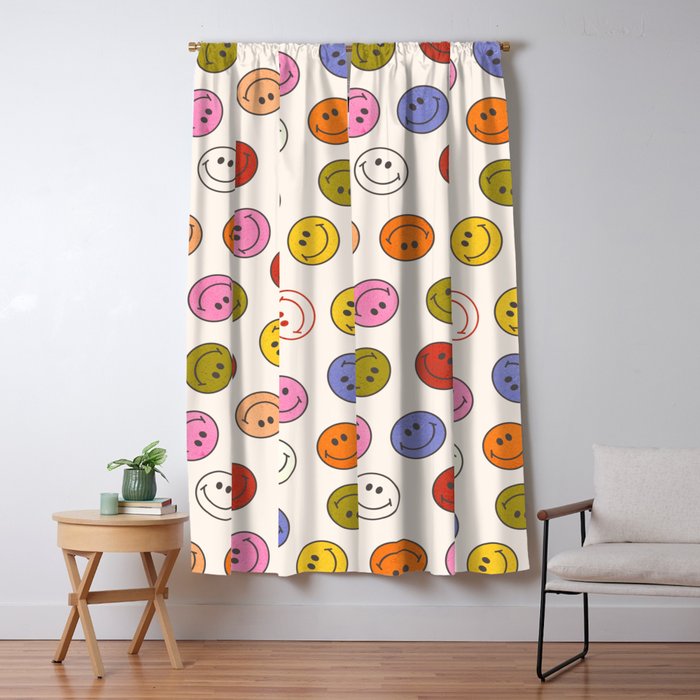 Many Happy Smileys Window Curtain Gallery Image 1