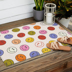 Many Happy Smileys Outdoor Rug Gallery Image 2
