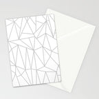 Geometric Cobweb (Gray & White Pattern) Stationery Card Gallery Image 2