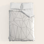 Geometric Cobweb (Gray & White Pattern) Comforter Gallery Image 6