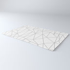 Geometric Cobweb (Gray & White Pattern) Rug Gallery Image 3