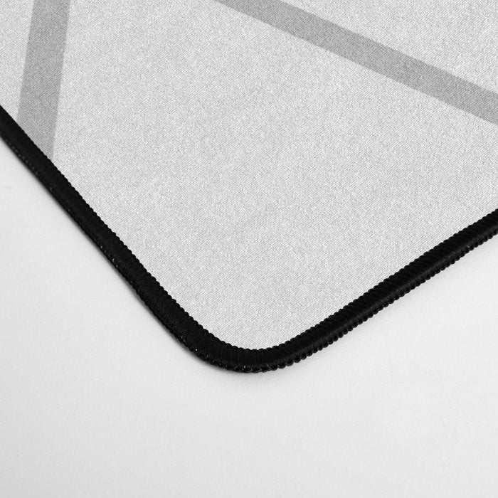 Geometric Cobweb (Gray & White Pattern) Desk Mat Gallery Image 4