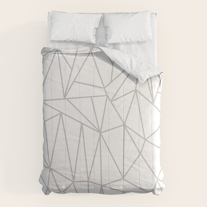 Geometric Cobweb (Gray & White Pattern) Comforter Gallery Image 1