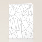 Geometric Cobweb (Gray & White Pattern) Stationery Card Gallery Image 2