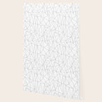 Geometric Cobweb (Gray & White Pattern) Wallpaper Gallery Image 2
