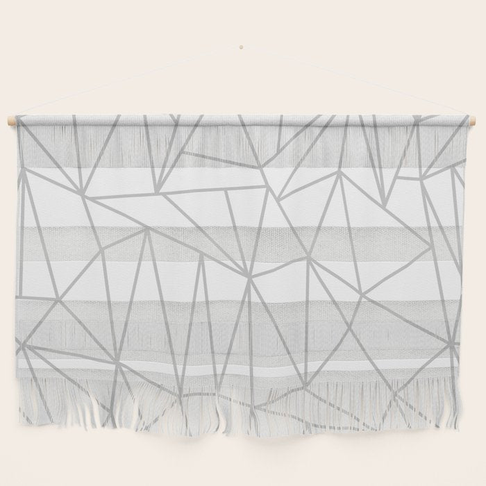 Geometric Cobweb (Gray & White Pattern) Wall Hanging Gallery Image 1