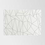 Geometric Cobweb (Gray & White Pattern) Rug Gallery Image 2