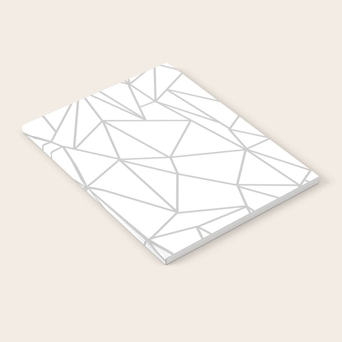Geometric Cobweb (Gray & White Pattern) Notebook Gallery Image 2