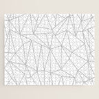 Geometric Cobweb (Gray & White Pattern) Jigsaw Puzzle Gallery Image 1