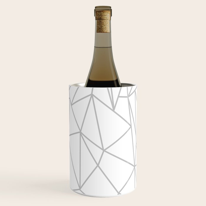 Geometric Cobweb (Gray & White Pattern) Wine Chiller Gallery Image 3