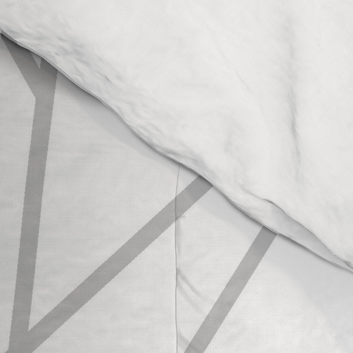 Geometric Cobweb (Gray & White Pattern) Comforter Gallery Image 4