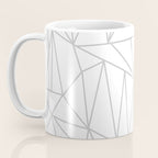 Geometric Cobweb (Gray & White Pattern) Coffee Mug Gallery Image 3